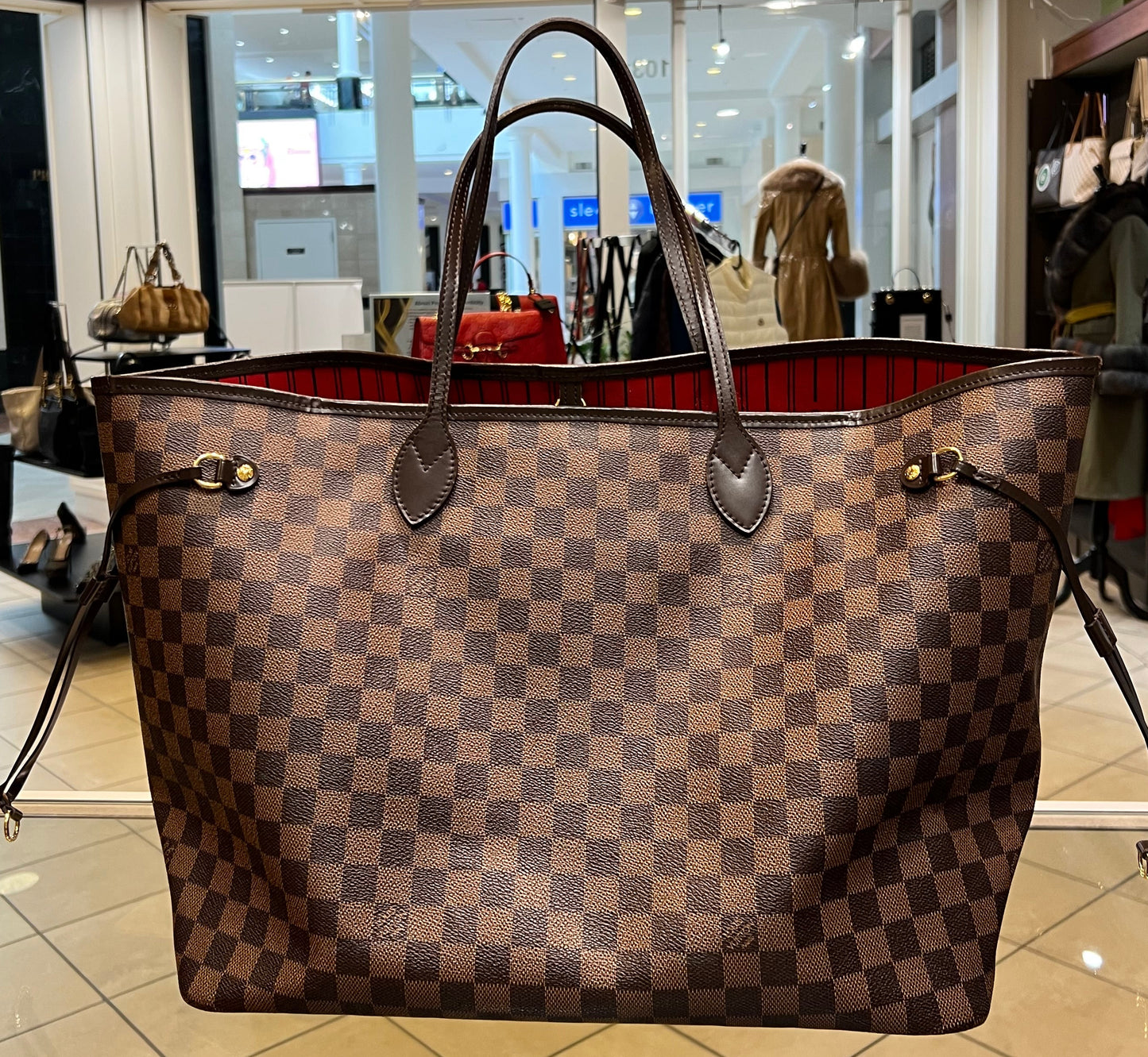 LOUIS VUITTON Neverfull GM Damier Ebene