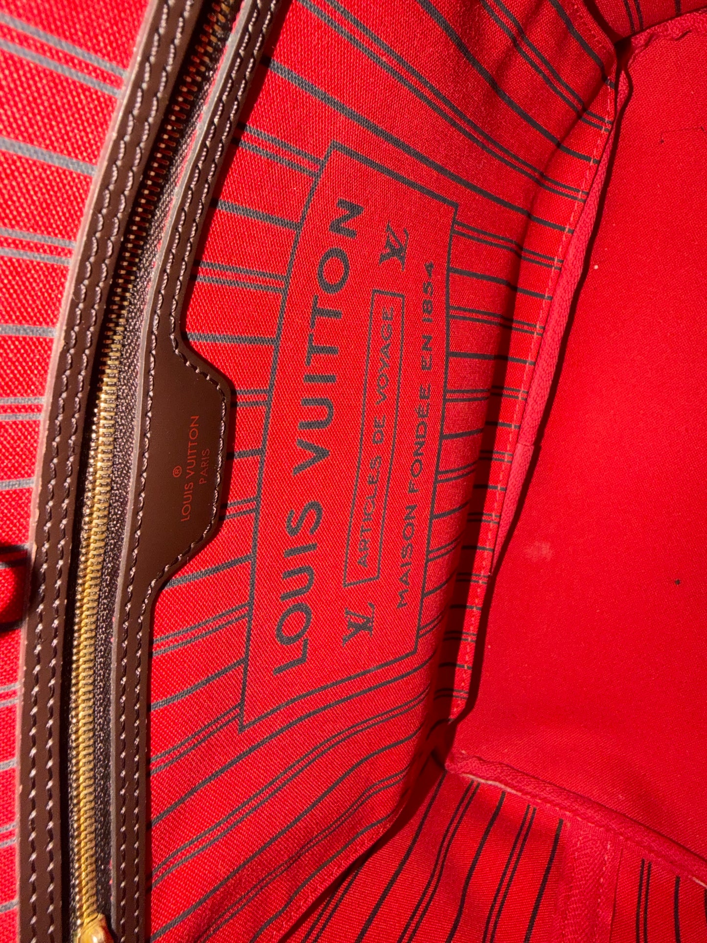 LOUIS VUITTON Neverfull MM Damier Ebene