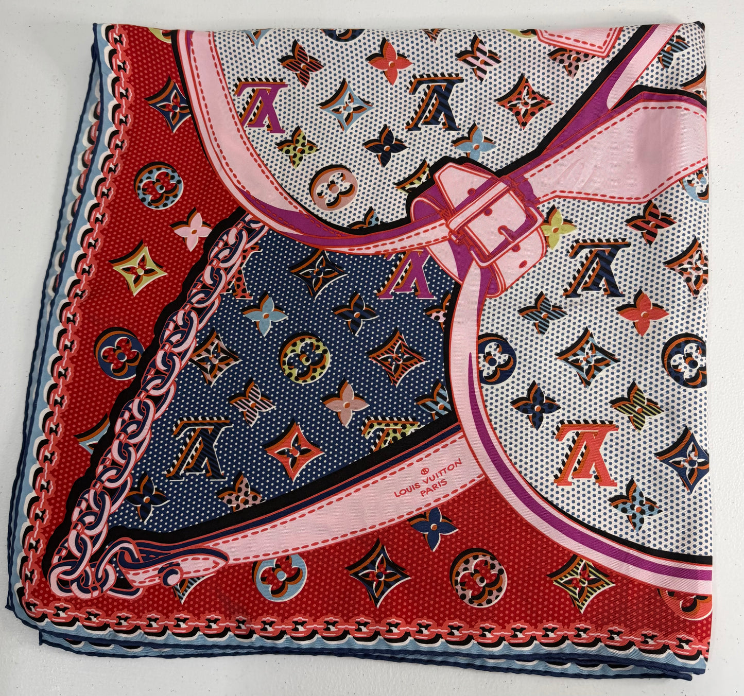 LOUIS VUITTON Multicolor Pop Silk Scarf