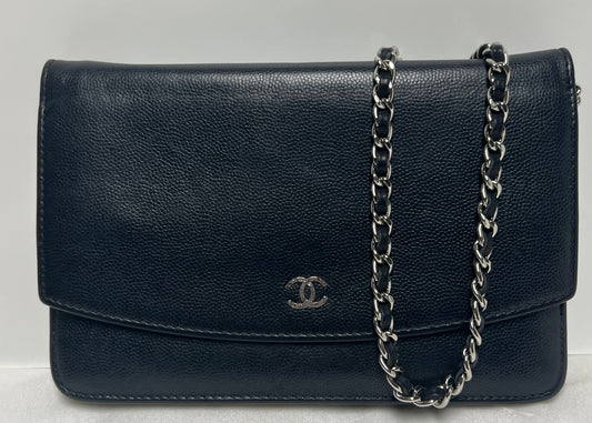 CHANEL Sevruga wallet on Chain