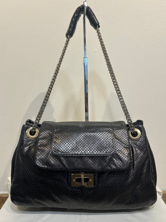 CHANEL Drill Accordion Flap Black