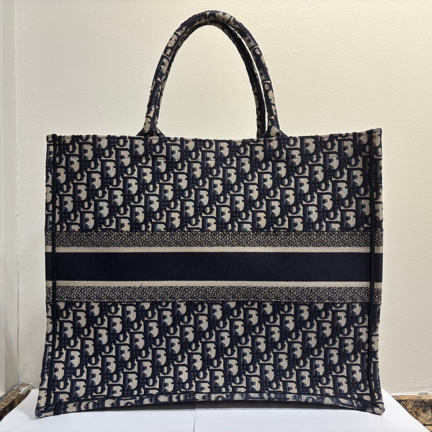 CHRISTIAN DIOR Oblique Large Book Tote Blue