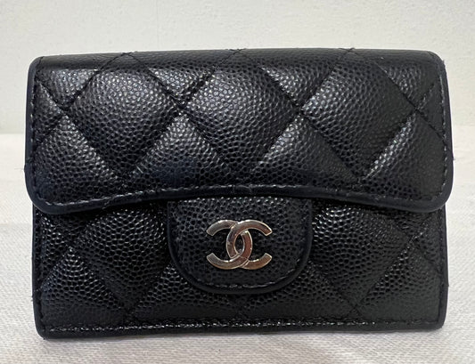 CHANEL Trifold Mini Wallet Black