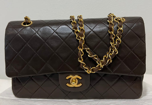 CHANEL Classic Double Flap Brown