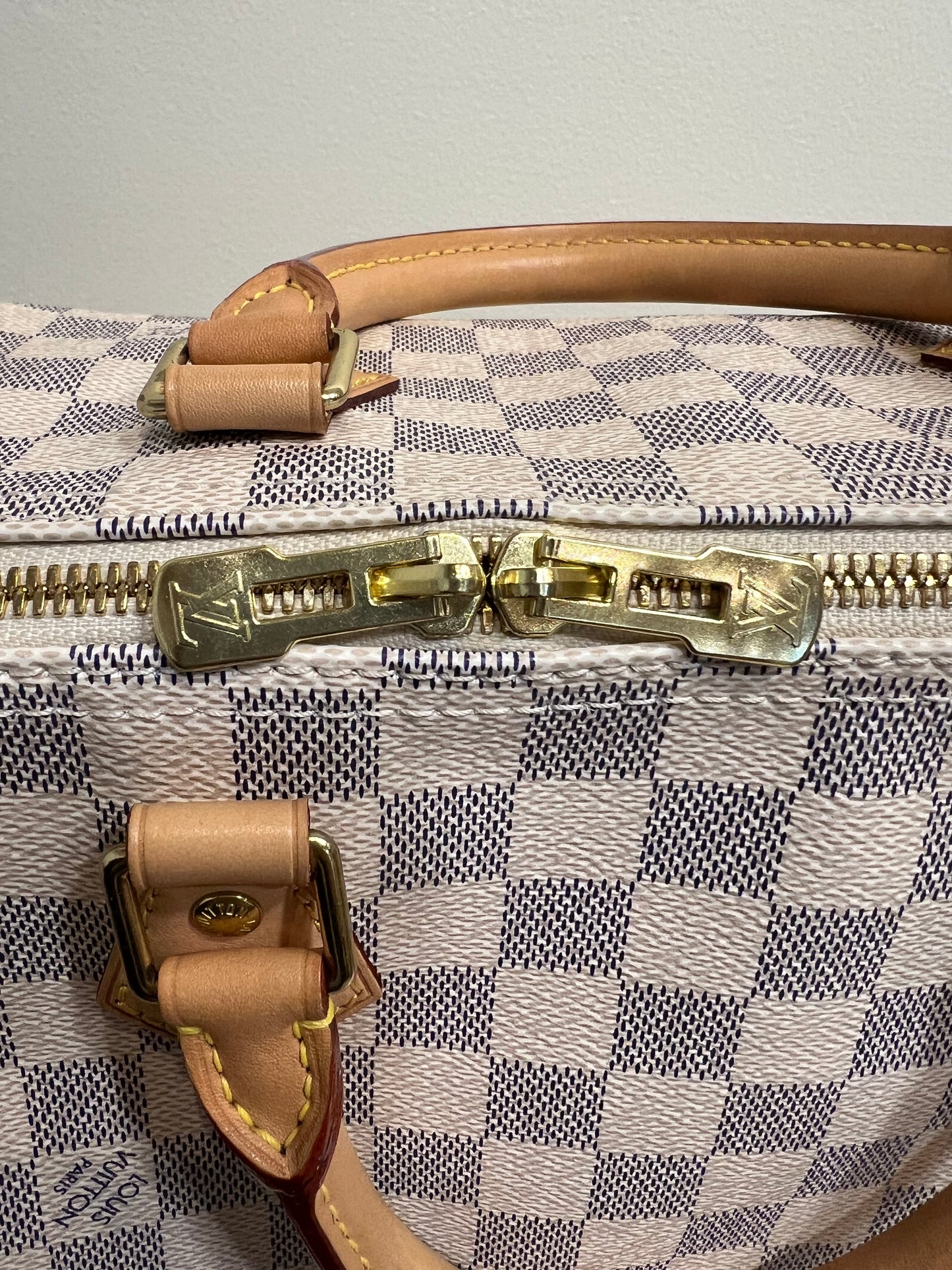 LOUIS VUITTON Speedy 30 Bandoulière Azur Damier