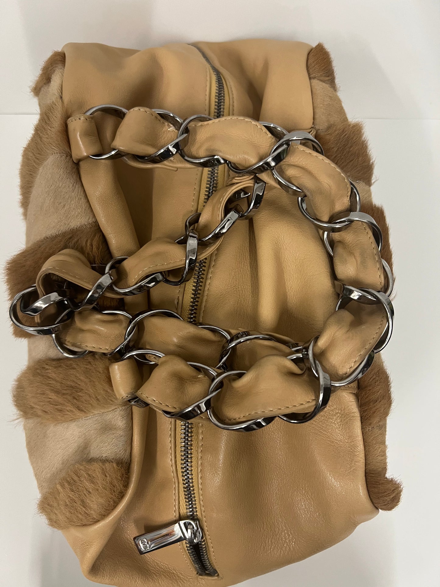 CHANEL CC Pony Bowling Shoulder Bag