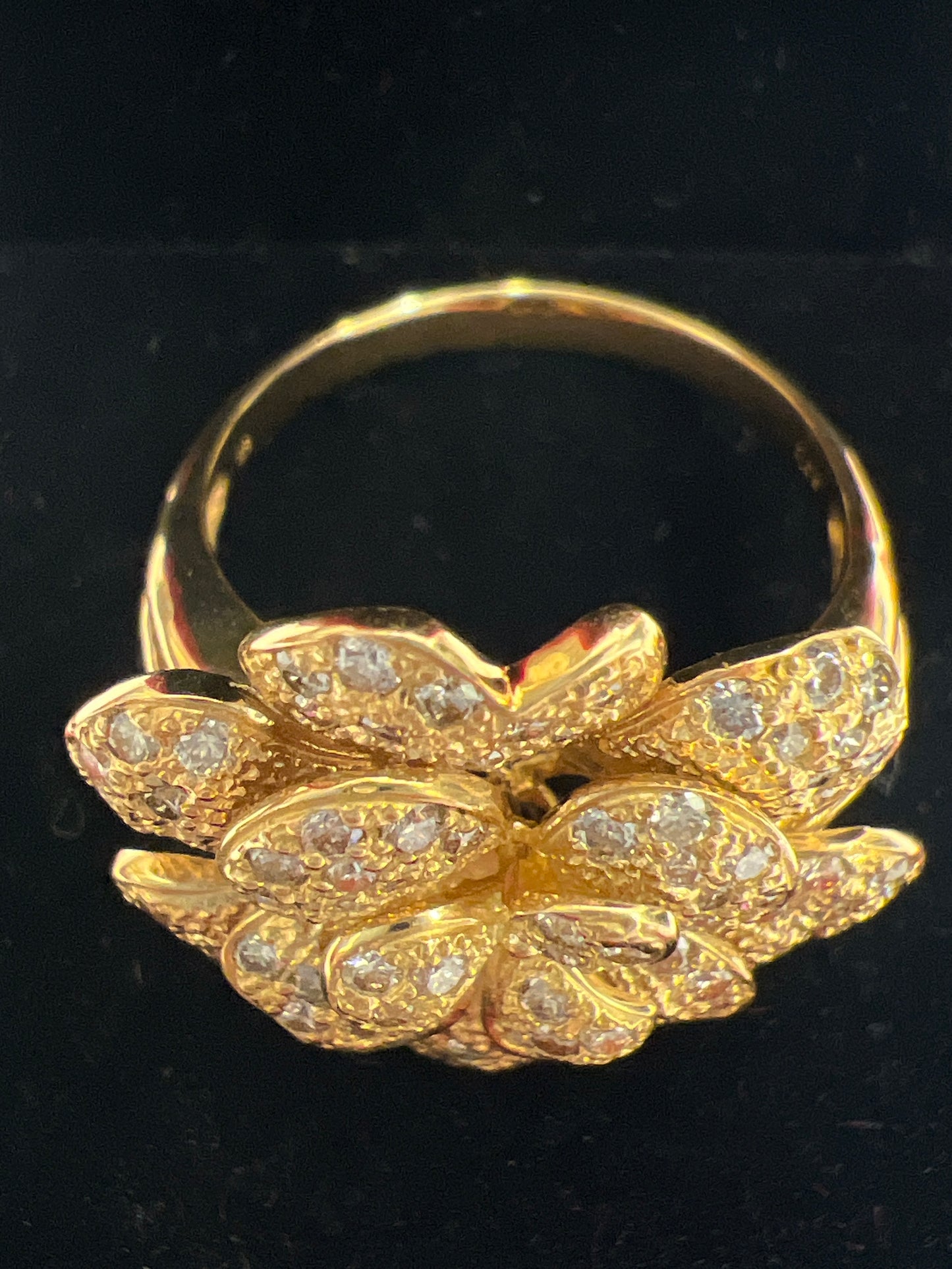 FINE JEWELRY Diamond Camellia Flowers Ring