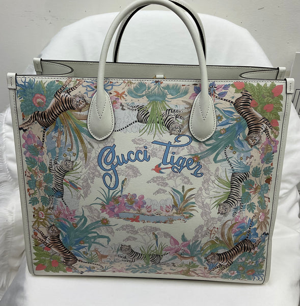 Gucci Tiger Medium Tote Athrah Luxury Finds