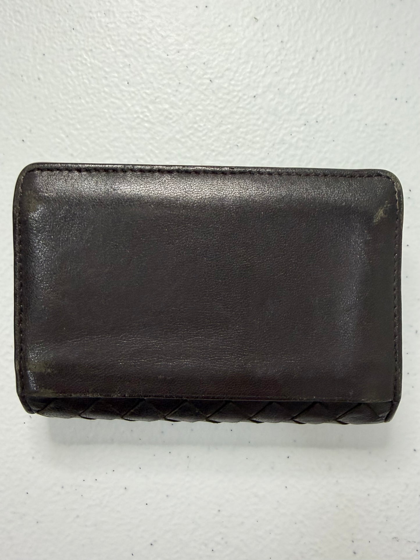 BOTTEGA VENETA Brown Intrecciato Card Holder