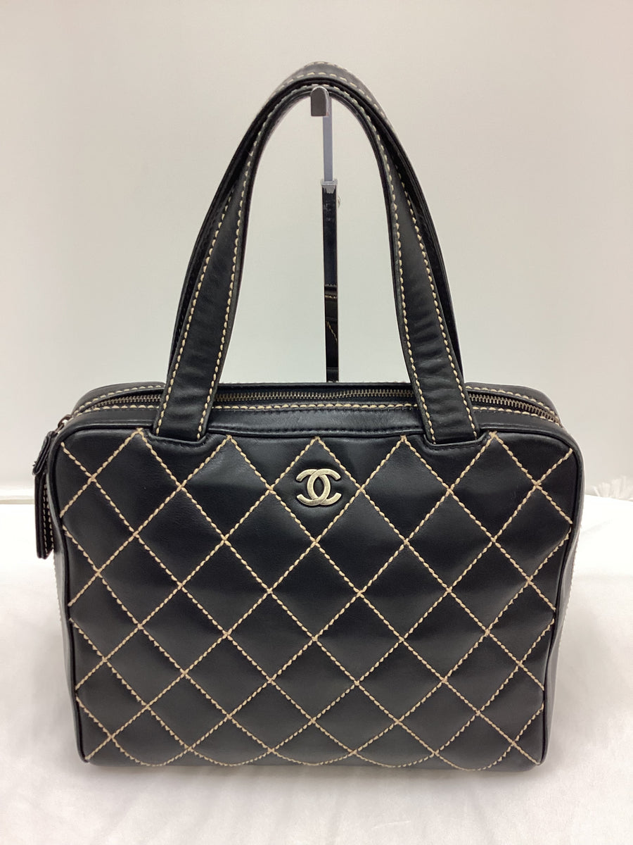 Chanel Beige Leather Wild Stitch Boston Bag Q6B04J43IB004
