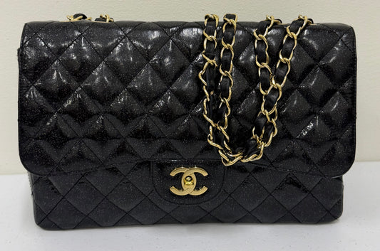 CHANEL Classic Glitter Jumbo Single Flap