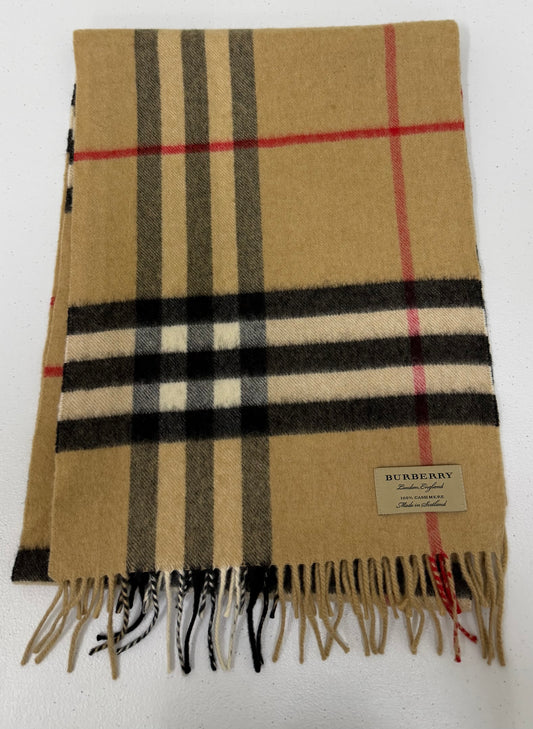 BURBERRY Check Cashmere Scarf