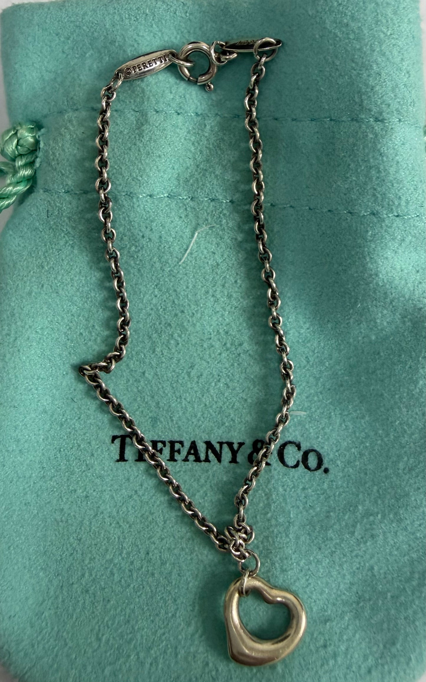 TIFFANY & CO Open Heart Bracelet 925