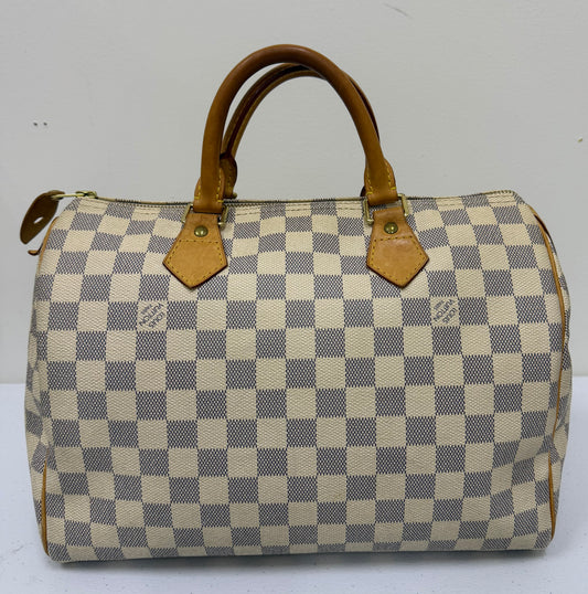 LOUIS VUITTON Speedy 30 Azur Canvas