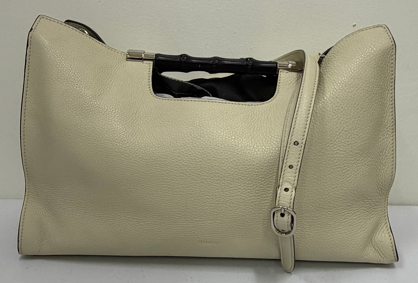 GUCCI Bamboo Cutout Flap Tote