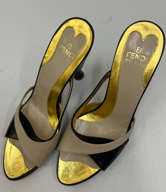 FENDI Iridia Sandals Metallic