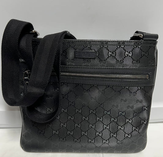 GUCCI Imprime Flat Messenger Black