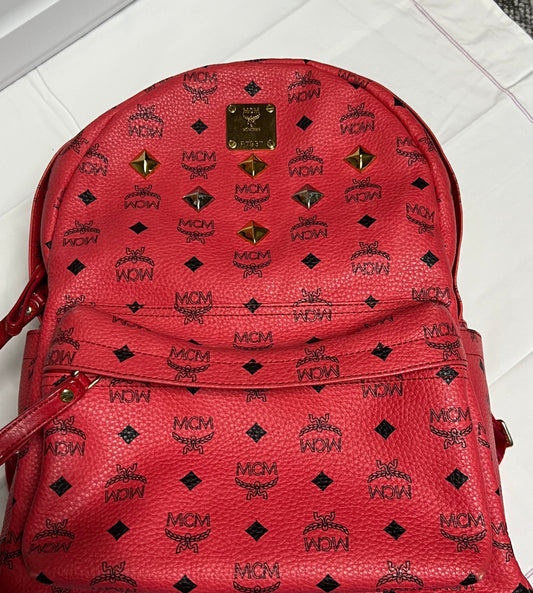 MCM  Visetos Stark Backpack Red