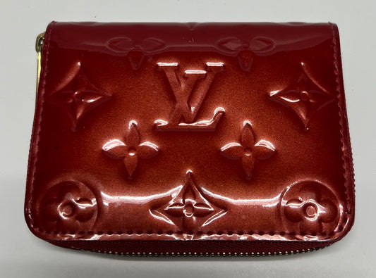 LOUIS VUITTON Red Vernis Coin Purse