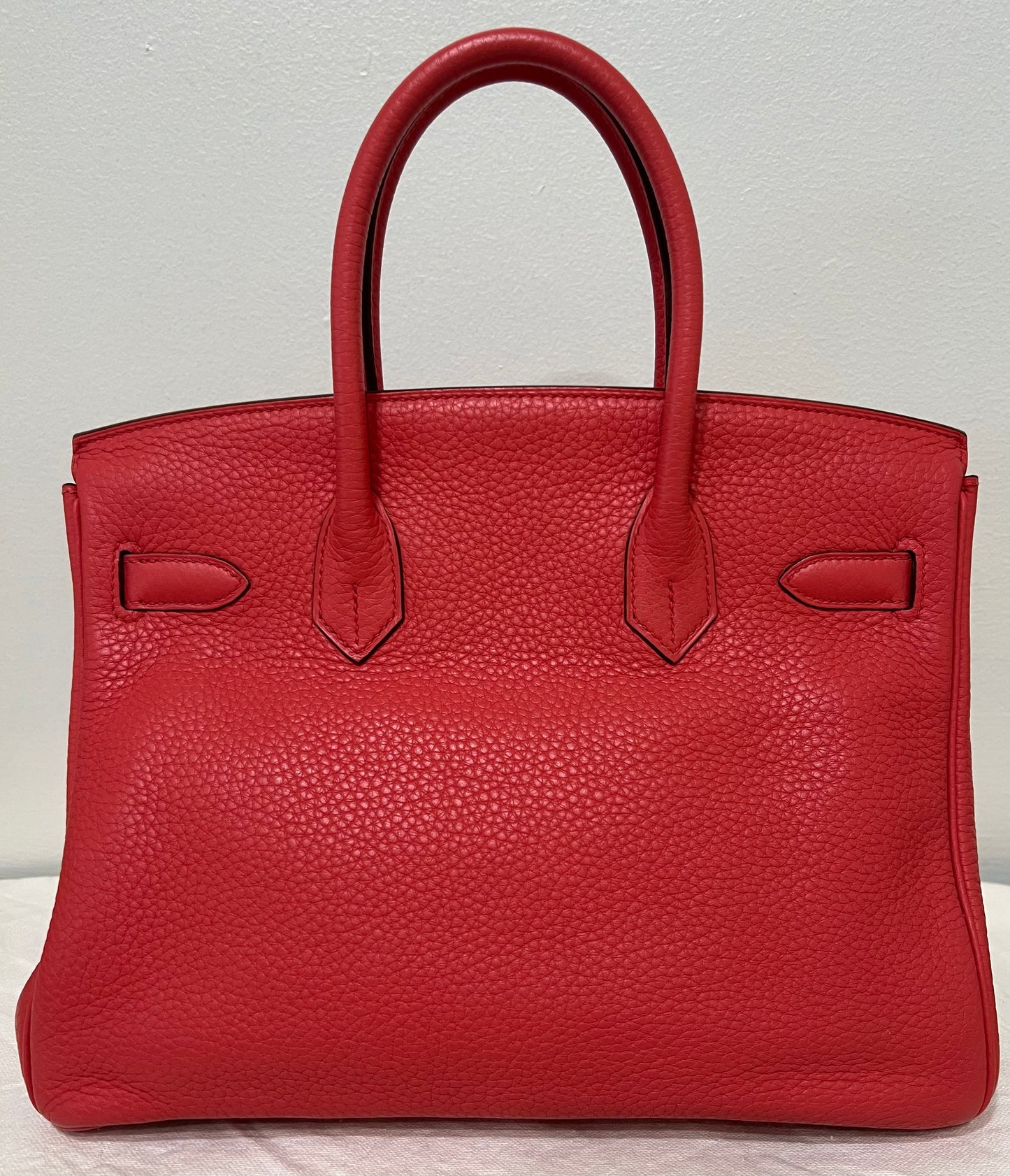 HERMÈS Birkin 30 in Bougainvillea Clemence Leather