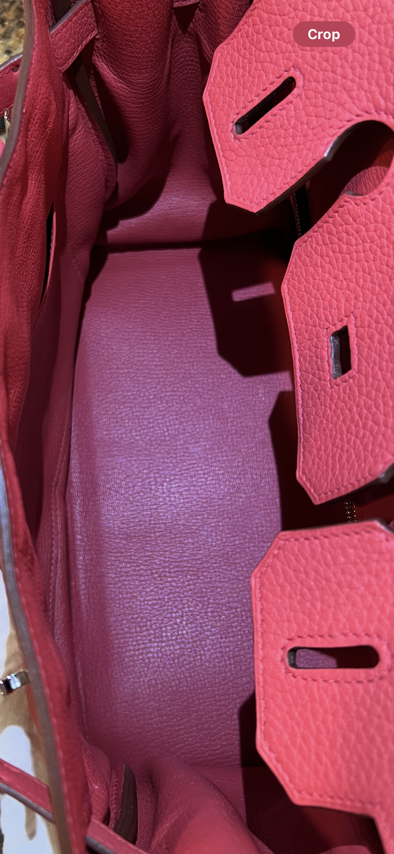 HERMÈS Birkin 30 in Bougainvillea Clemence Leather