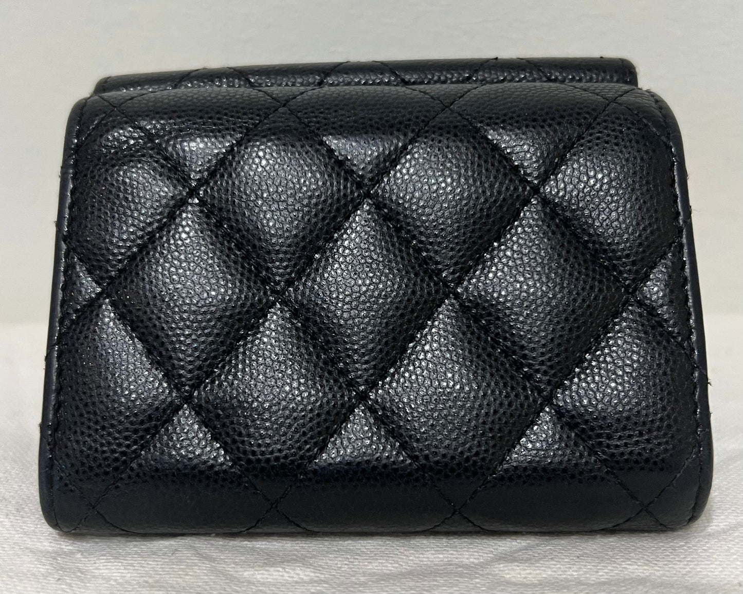 CHANEL Trifold Mini Wallet Black