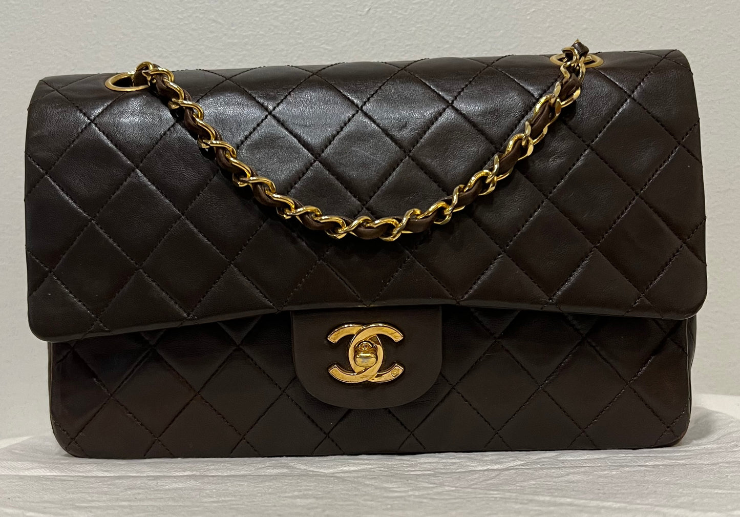 CHANEL Classic Double Flap Brown
