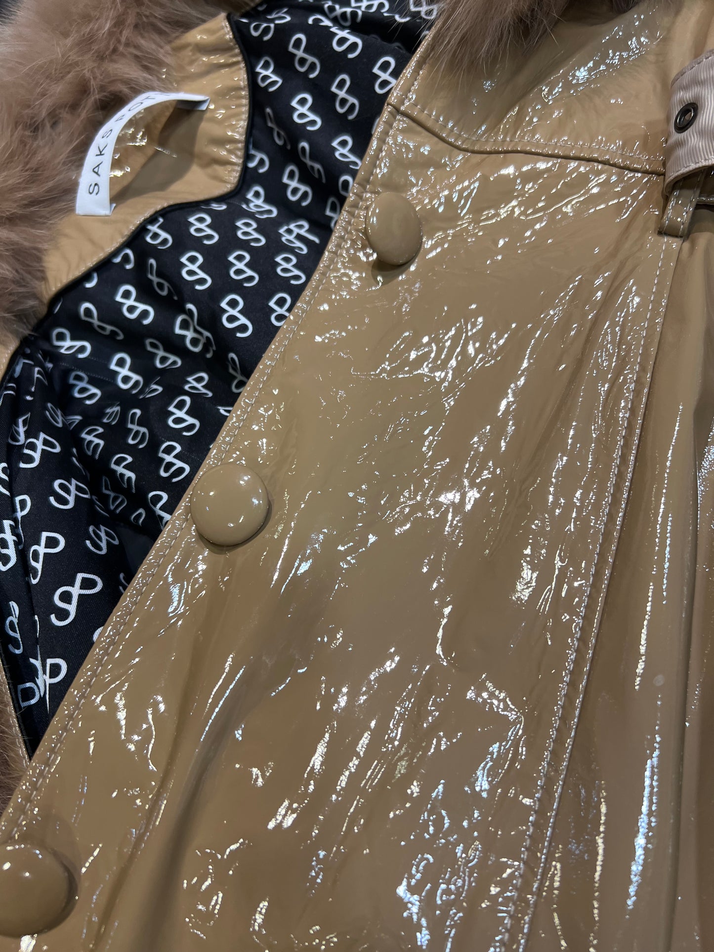 SAKS POTTS Patterned Leather Coat