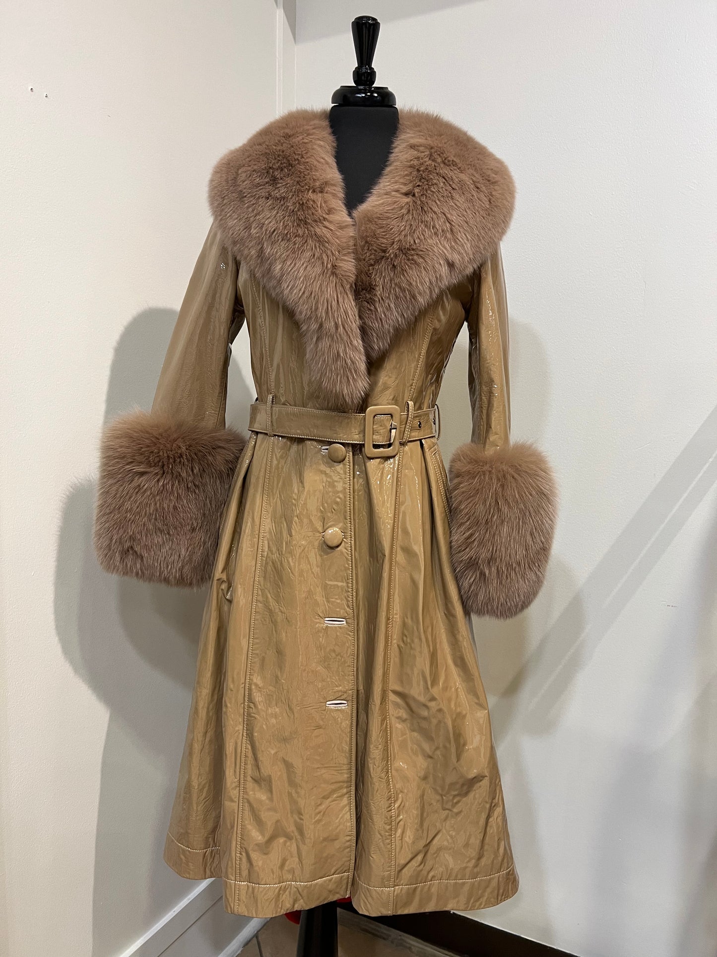 SAKS POTTS Patterned Leather Coat