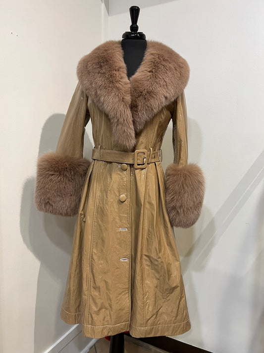 SAKS POTTS Patterned Leather Coat