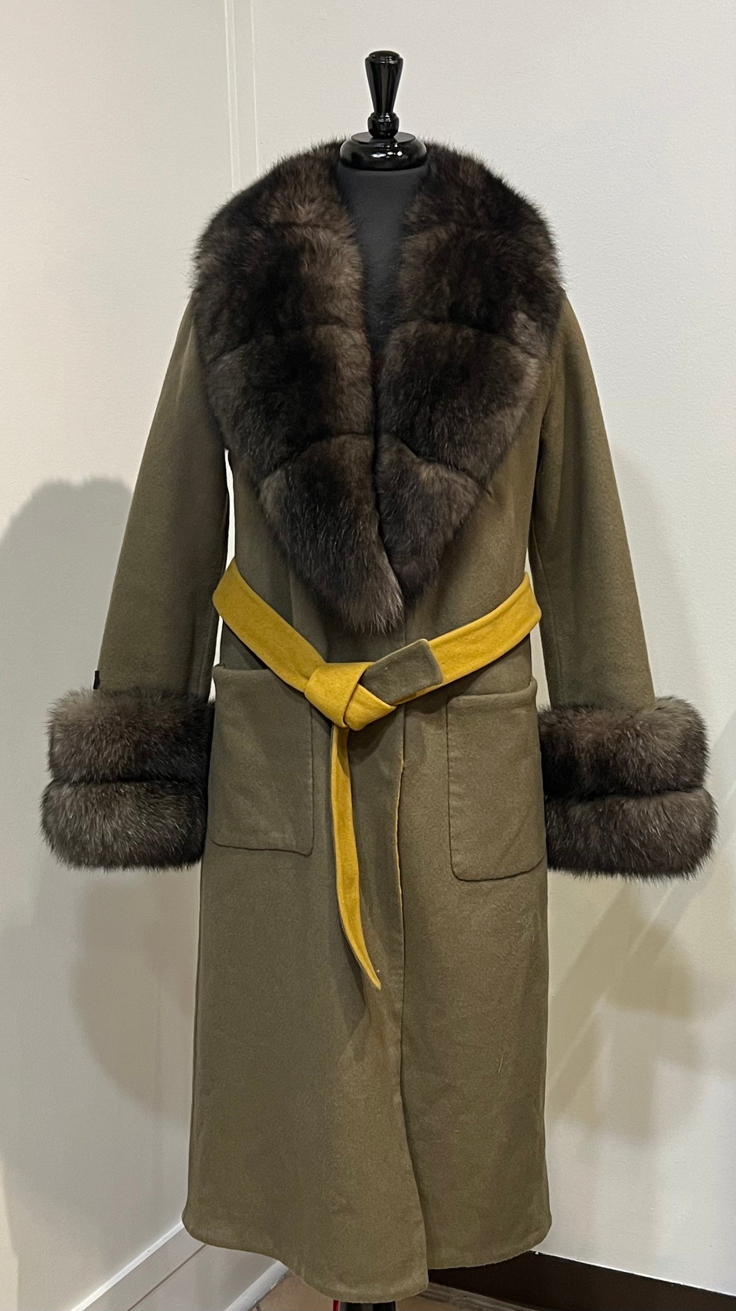 LORO PIANA Cashmere Mink Fur Coat