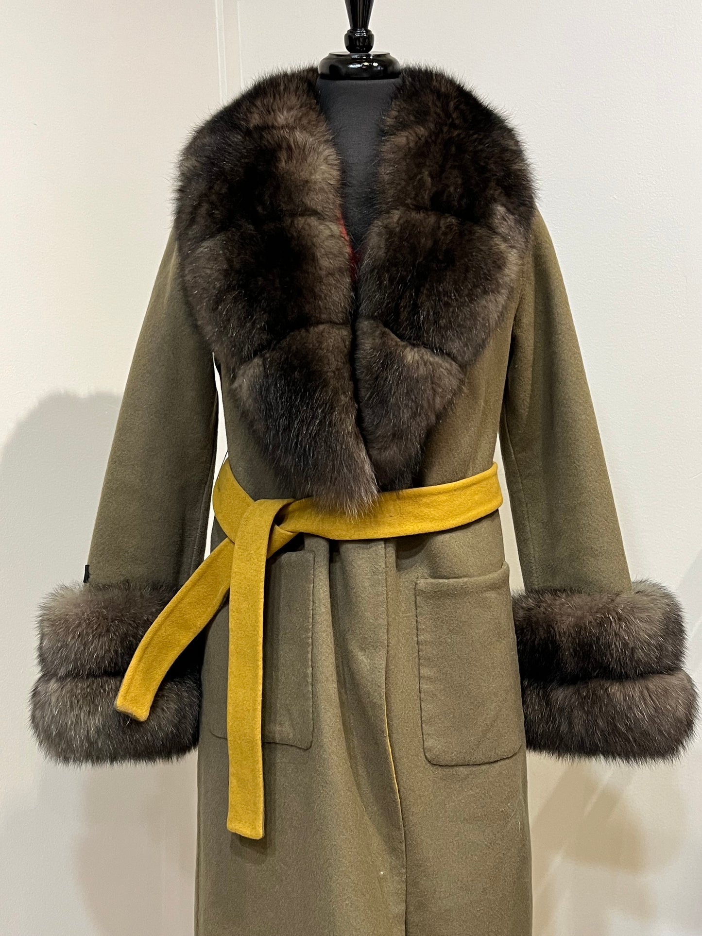 LORO PIANA Cashmere Mink Fur Coat