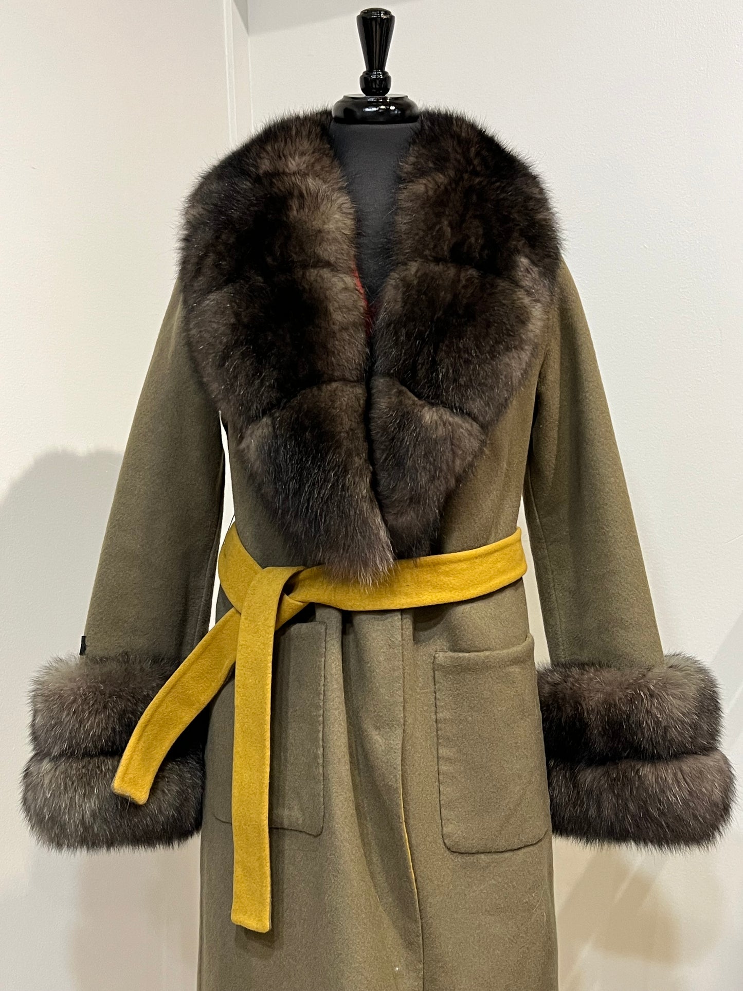 LORO PIANA Cashmere Mink Fur Coat